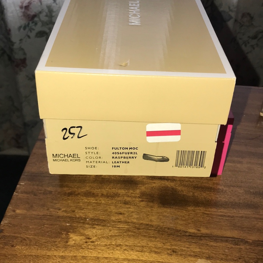 Raspberry Michael Kors Fulton Moc Flats Size 10